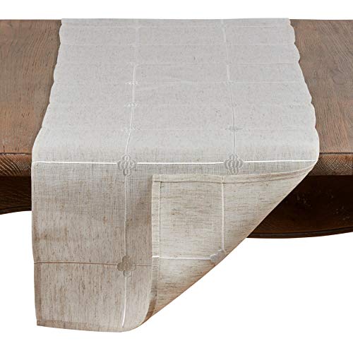 Beautiful Embroidered Check Pattern Decorative Tablecloth
