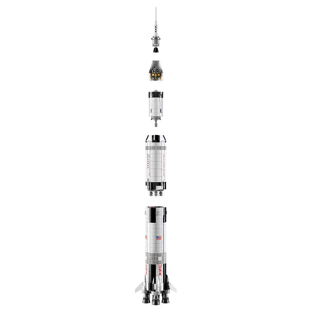 NASA Apollo Saturn V Rocket Lego Building Kit – 1969 Piece Space STEM Model