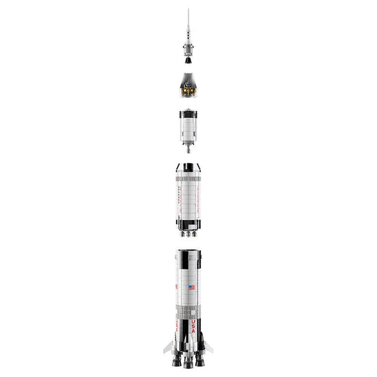 NASA Apollo Saturn V Rocket Lego Building Kit – 1969 Piece Space STEM Model