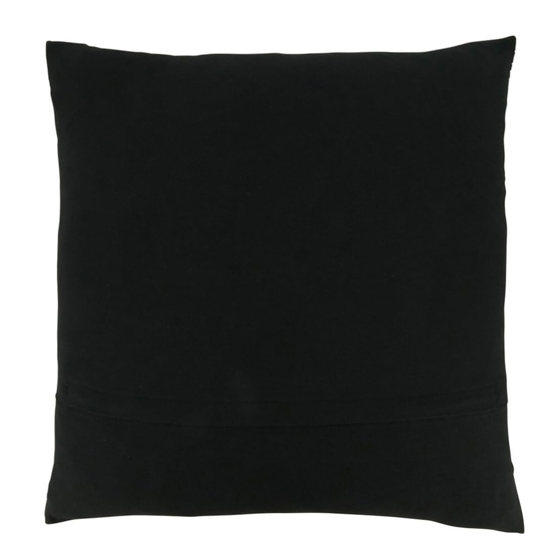 Fennco Styles Embroidered Maze Cotton Decorative Throw Pillow Cover 20" W X 20" L – Black Textured Design Cushion Case for Couch, Sofa, Bedroom, Office and Living Room Décor