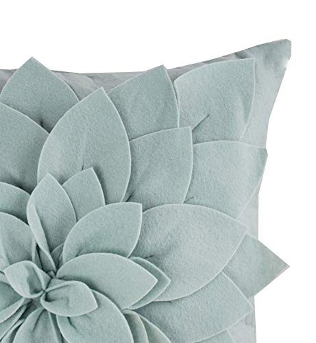 Sara's Garden Petal Decorative Throw Pillow. 17 Inch Square.
