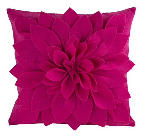 Fennco Styles Sara's Garden Petal Decorative Throw Pillow. 17 Inch Square.