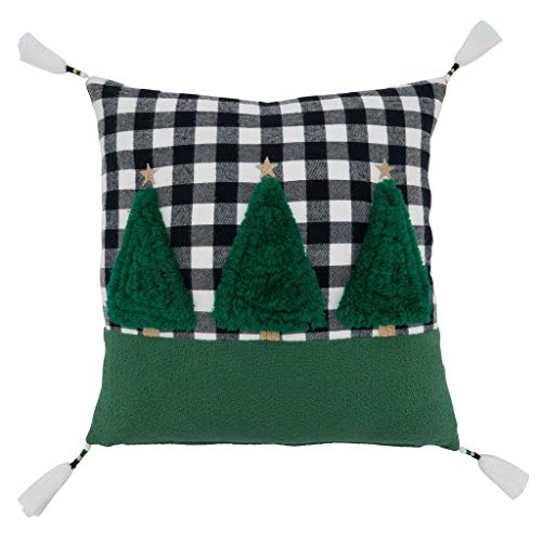 Fennco Styles Buffalo Plaid Christmas Collection Decorative Throw Pillow - Holiday Cushion for Home Décor, Couch, Living Room, Bedroom