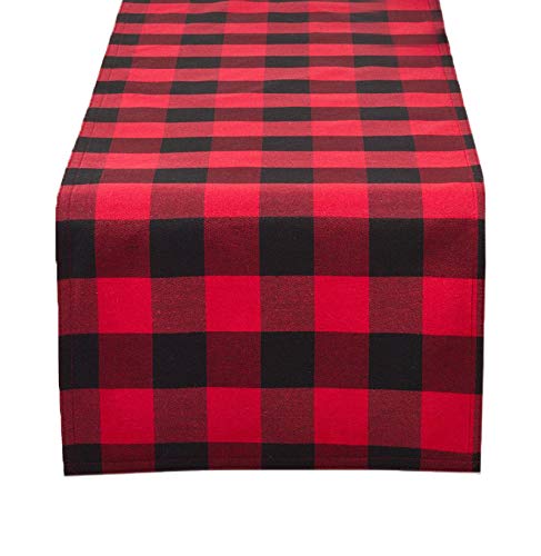 Buffalo Plaid Collection Classic Checked Cotton Blend Table Linens