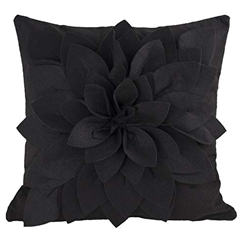 Fennco Styles Sara's Garden Petal Decorative Throw Pillow. 17 Inch Square.