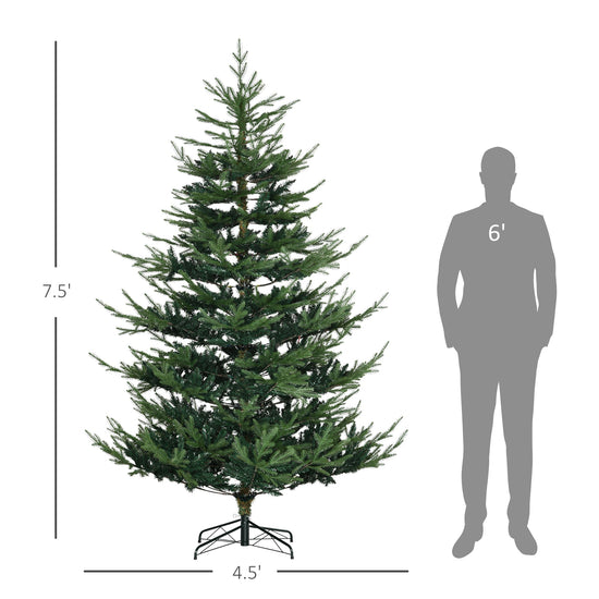 HOMCOM 7.5 Foot Artificial Christmas Tree