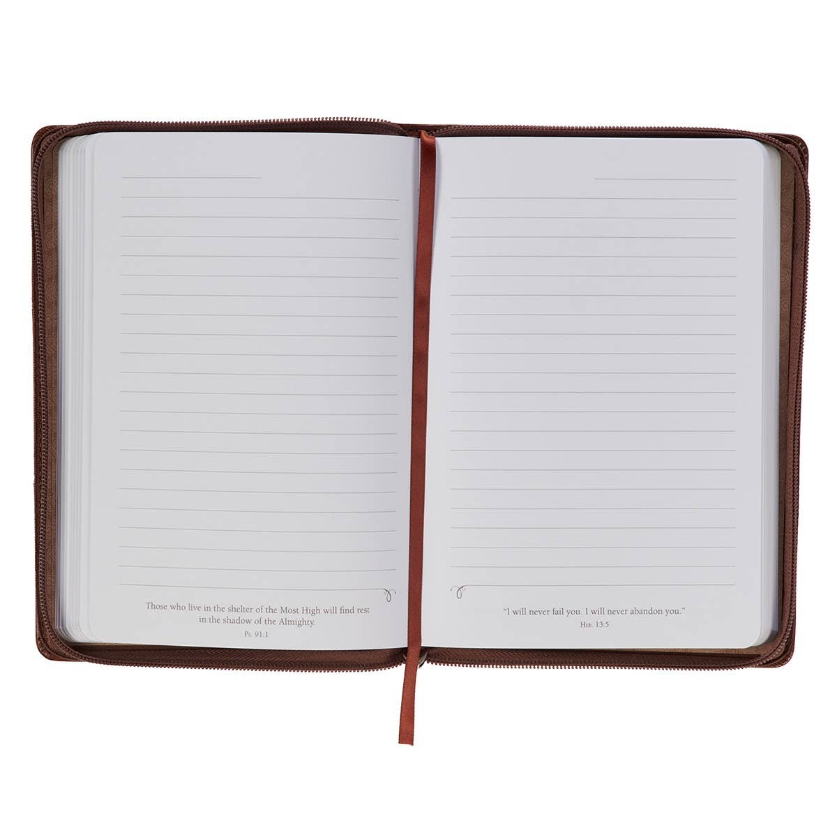 Journal Classic Zip Brown Two-tone Strong & Courageous