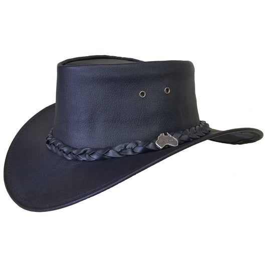 Outback Survival Gear - Kangaroo Leather Hats - Black 23