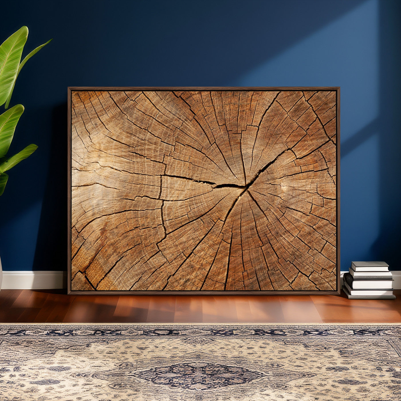 Tree Ring Canvas Art, Rustic Wood Grain Wall Art, Tree Slice