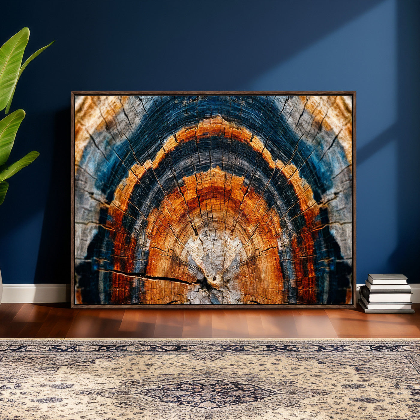 Abstract Wood Grain Canvas Print, Tree Ring Pattern Wall