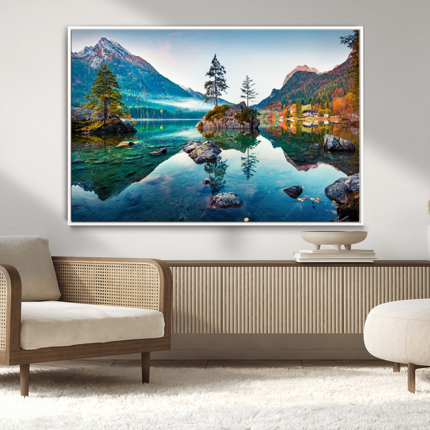 Crystal Clear Lake Wall Art | Mountains Wall Art Canvas | 3