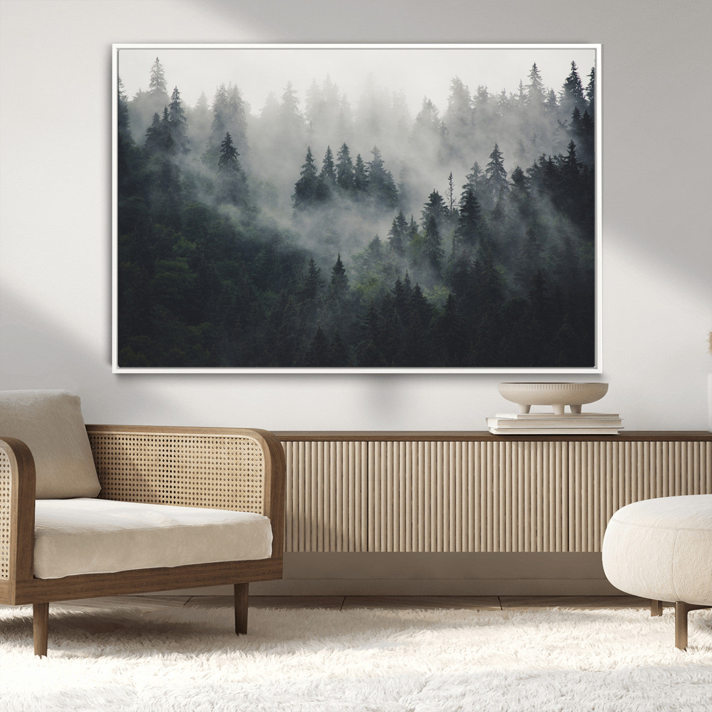 Nature Wall Decor - Serene Triptych Nature Print – Woodland