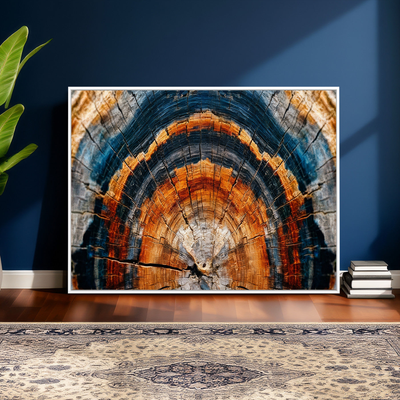 Abstract Wood Grain Canvas Print, Tree Ring Pattern Wall