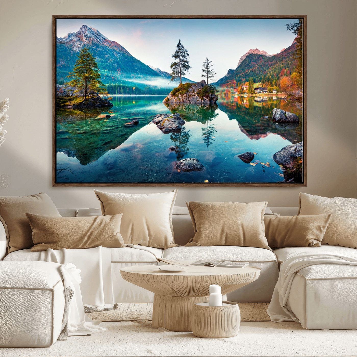 Crystal Clear Lake Wall Art | Mountains Wall Art Canvas | 3