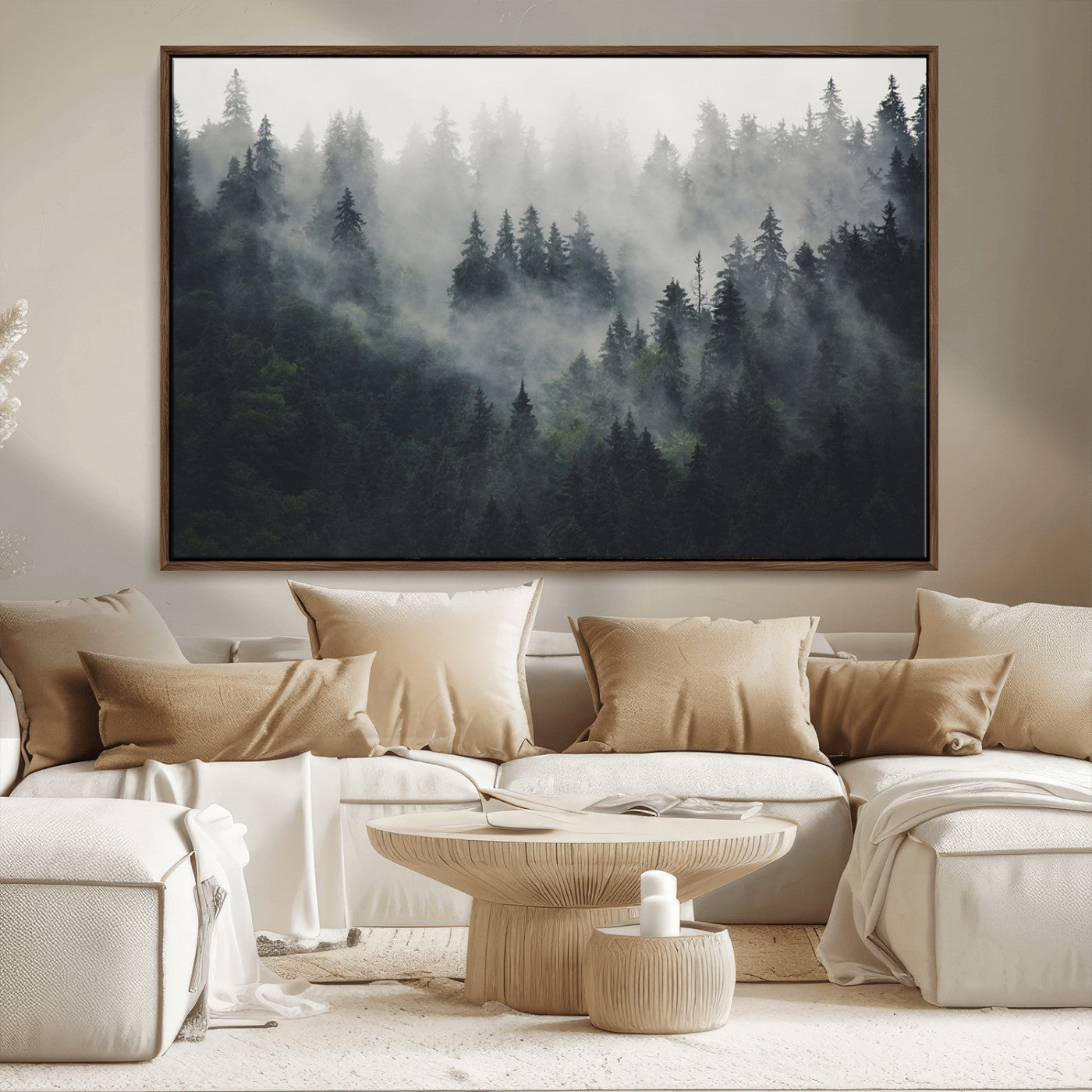 Nature Wall Decor - Serene Triptych Nature Print – Woodland