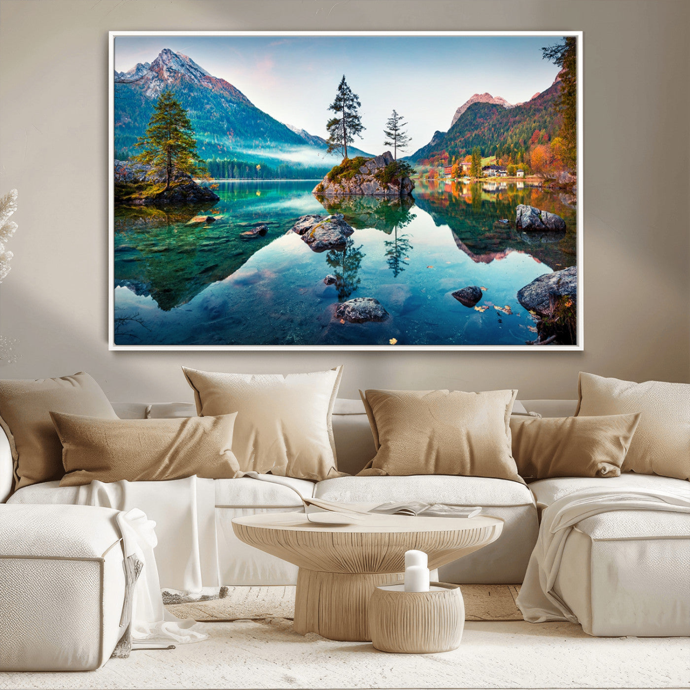 Crystal Clear Lake Wall Art | Mountains Wall Art Canvas | 3