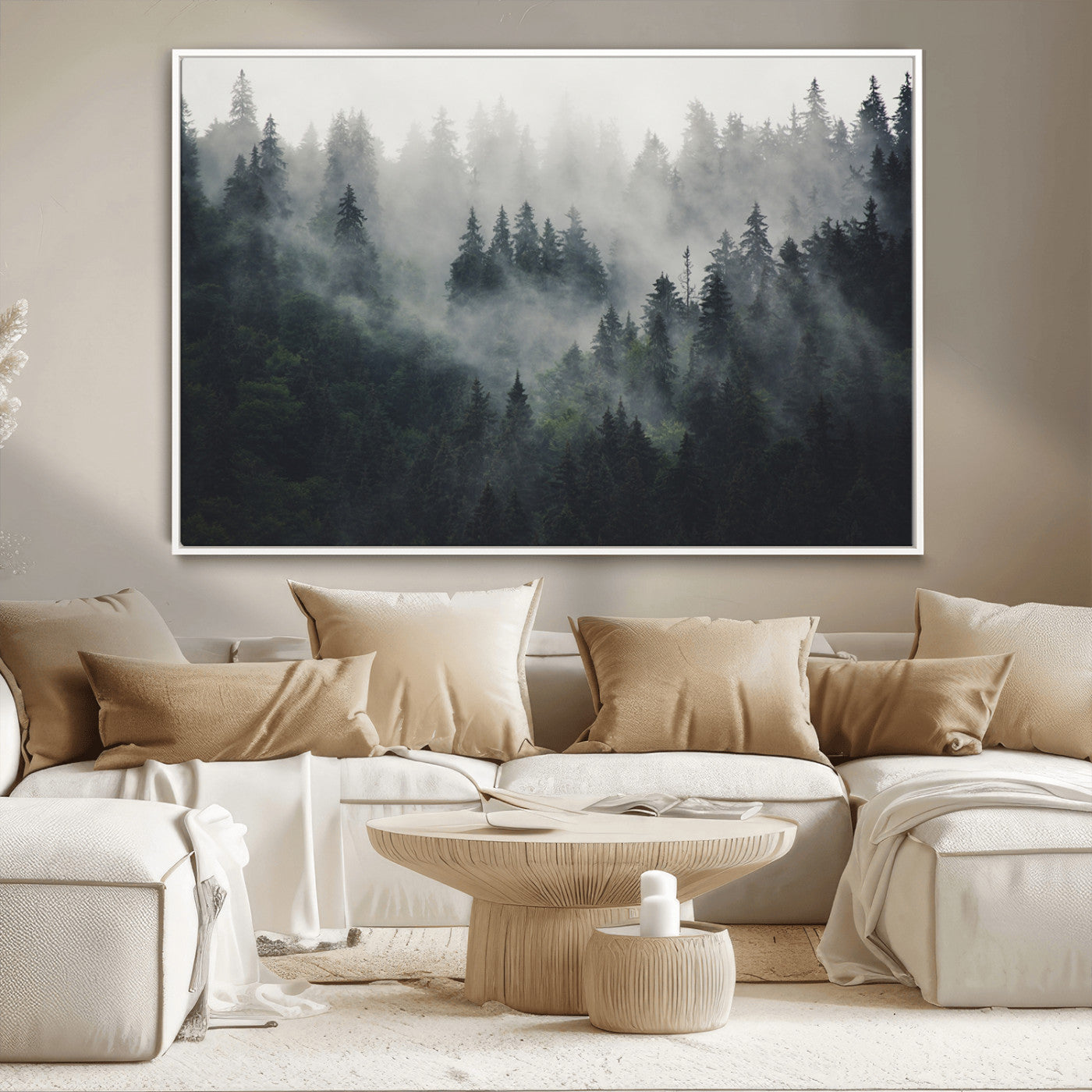 Nature Wall Decor - Serene Triptych Nature Print – Woodland