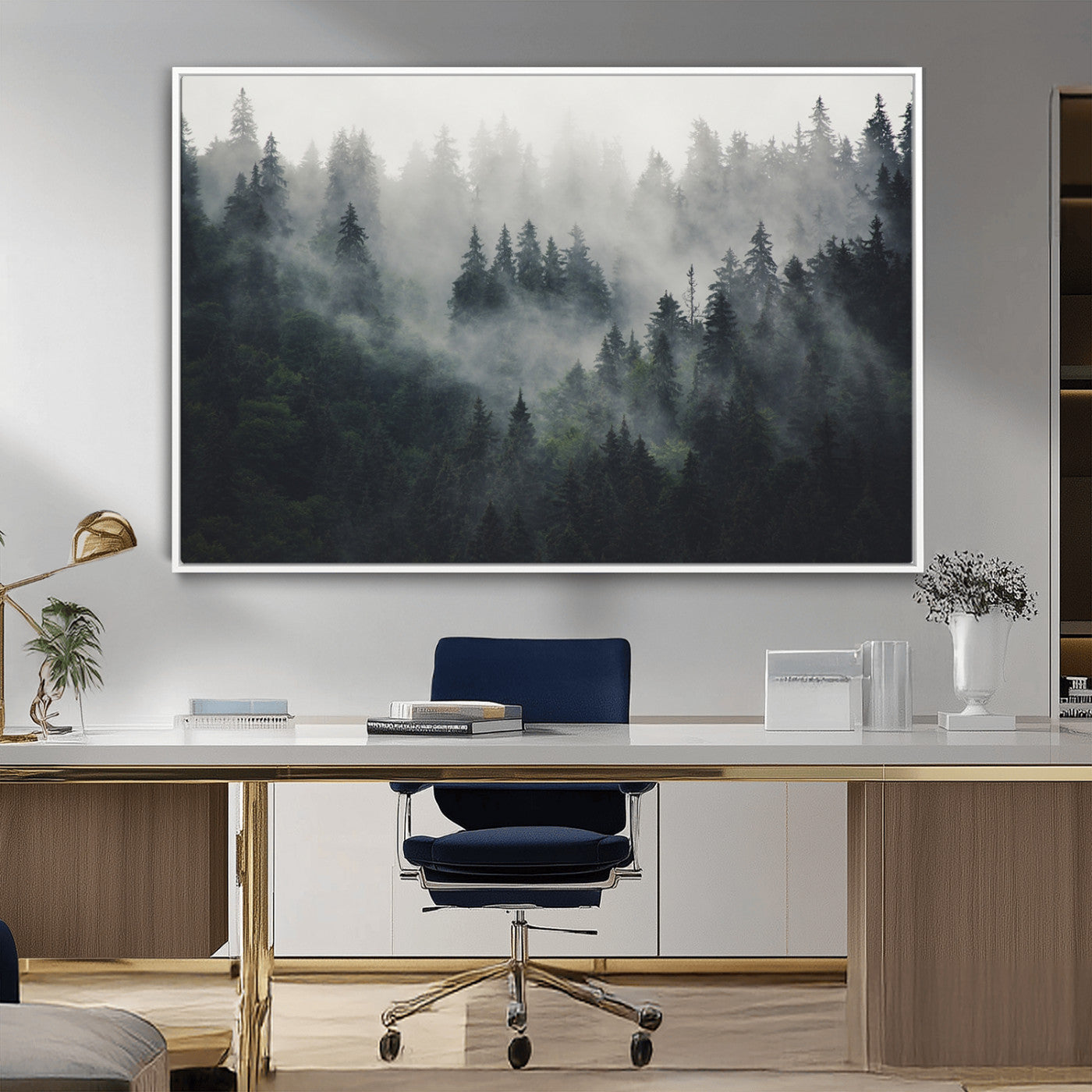 Nature Wall Decor - Serene Triptych Nature Print – Woodland