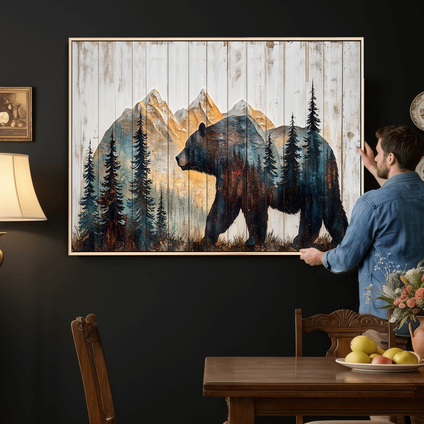 Rustic Bear Wall Art - Grizzly 399 Bear Wall Art - Mountain