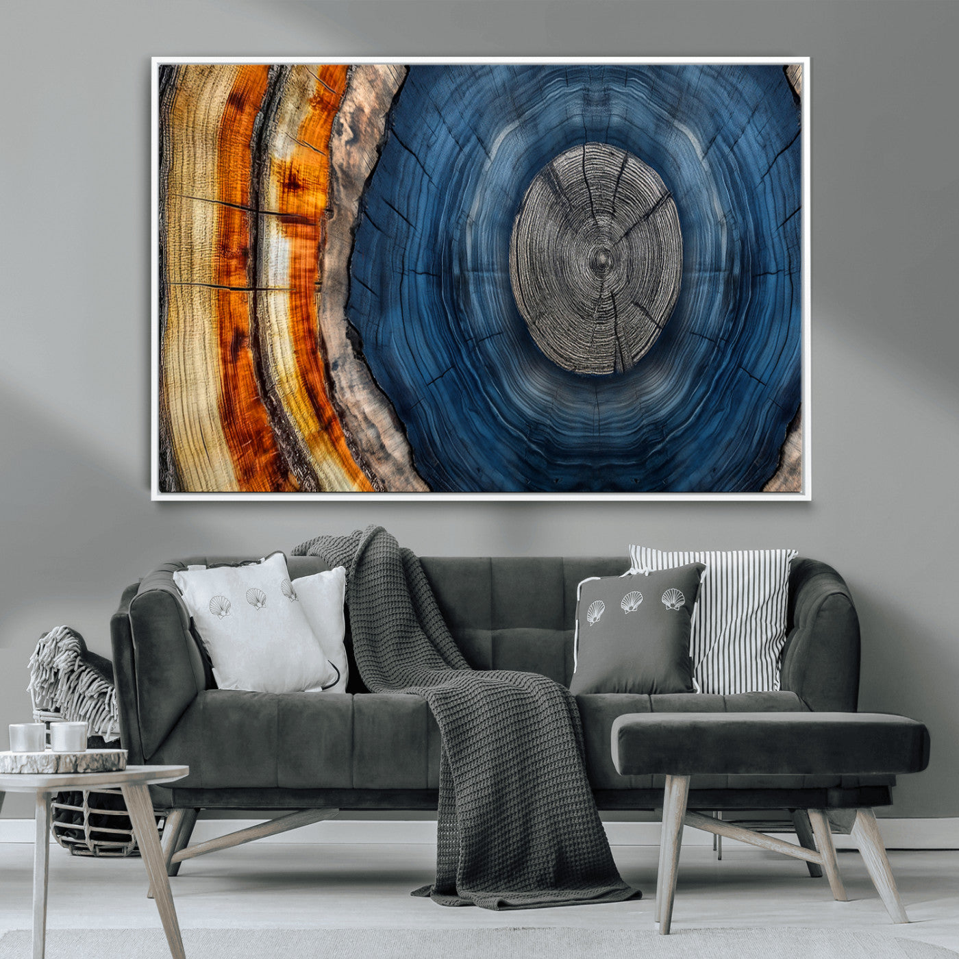 Abstract Tree Rings Wall Art Canvas Print – Modern Wood