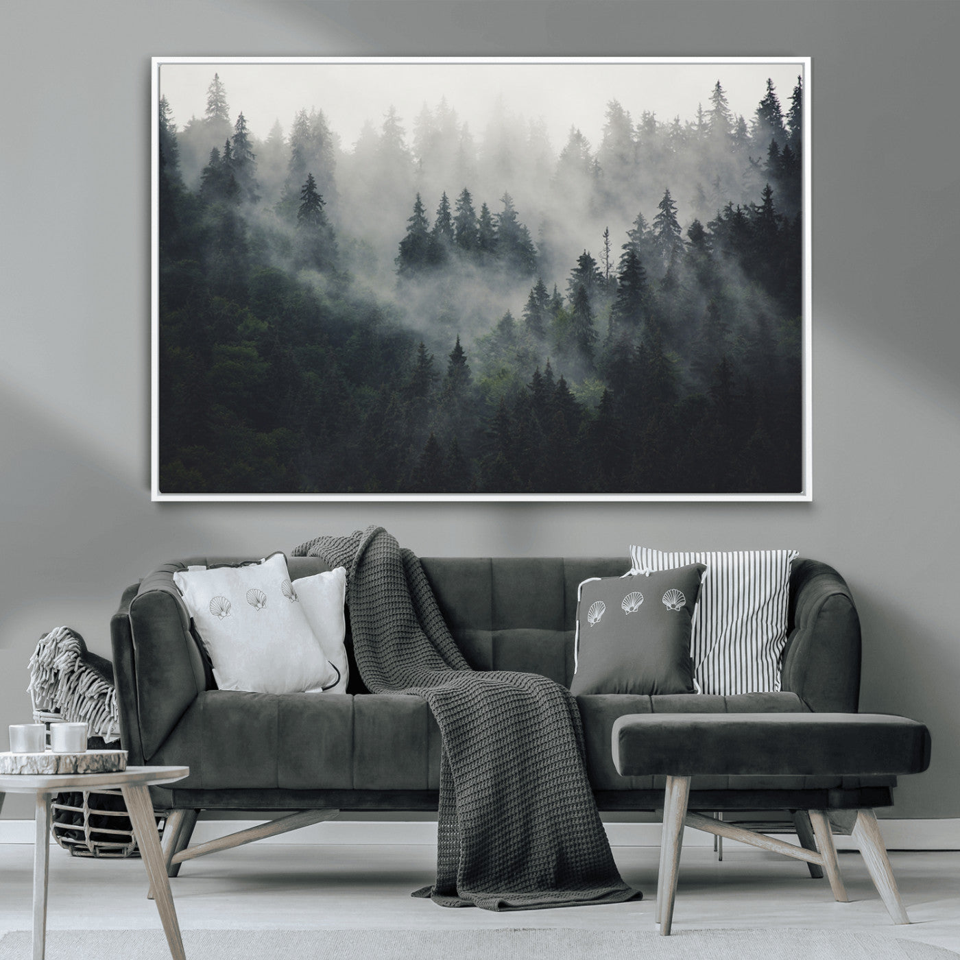 Nature Wall Decor - Serene Triptych Nature Print – Woodland
