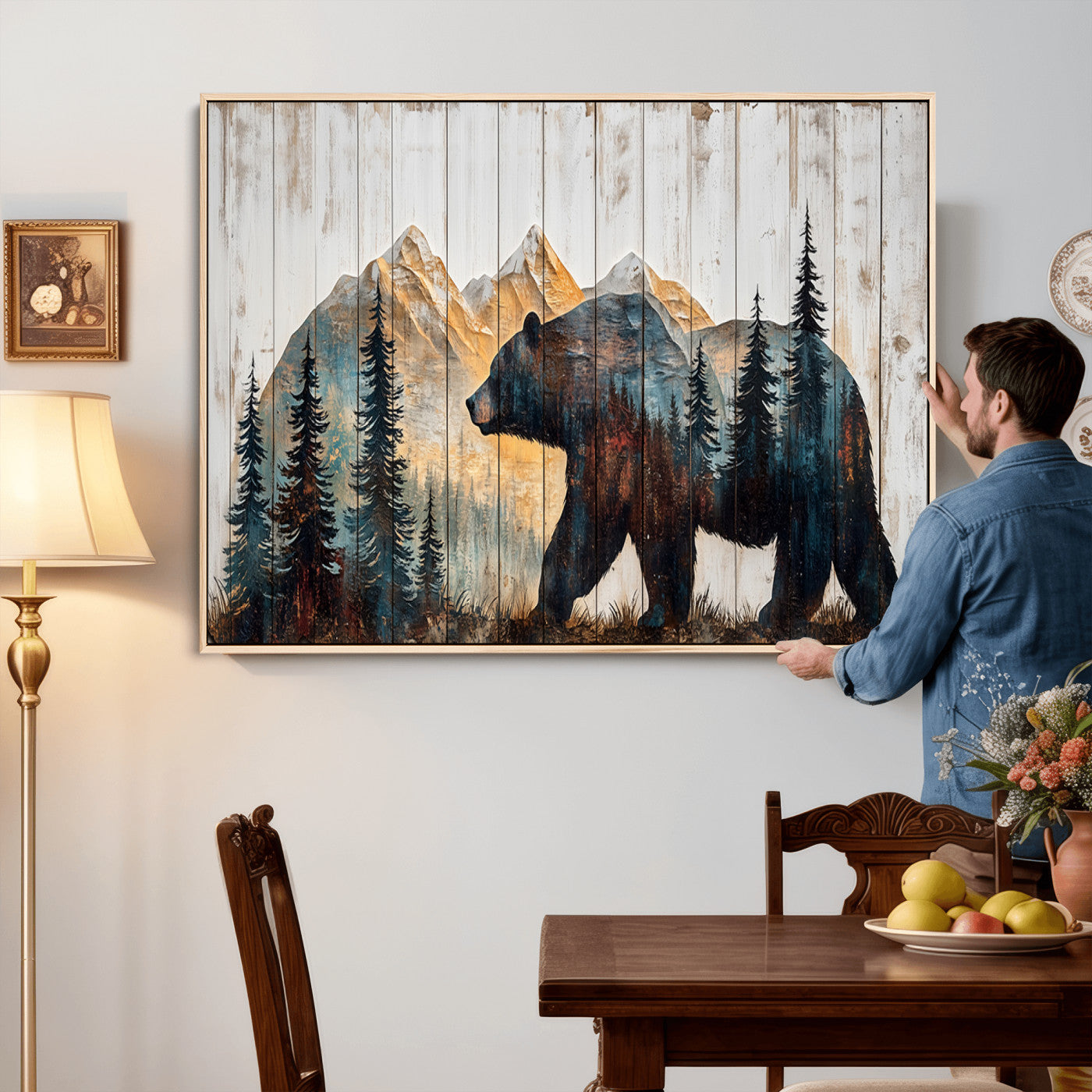 Rustic Bear Wall Art - Grizzly 399 Bear Wall Art - Mountain