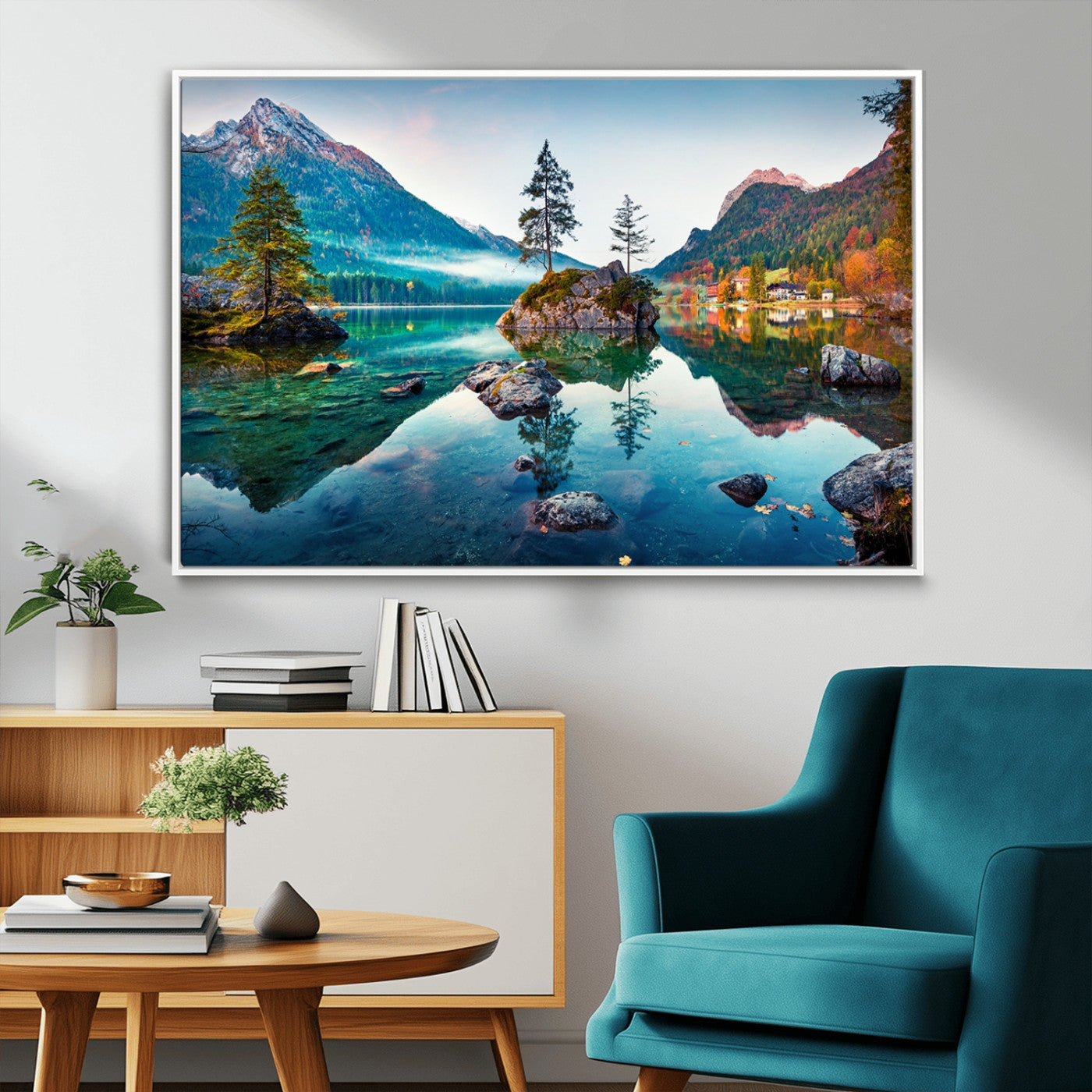 Crystal Clear Lake Wall Art | Mountains Wall Art Canvas | 3