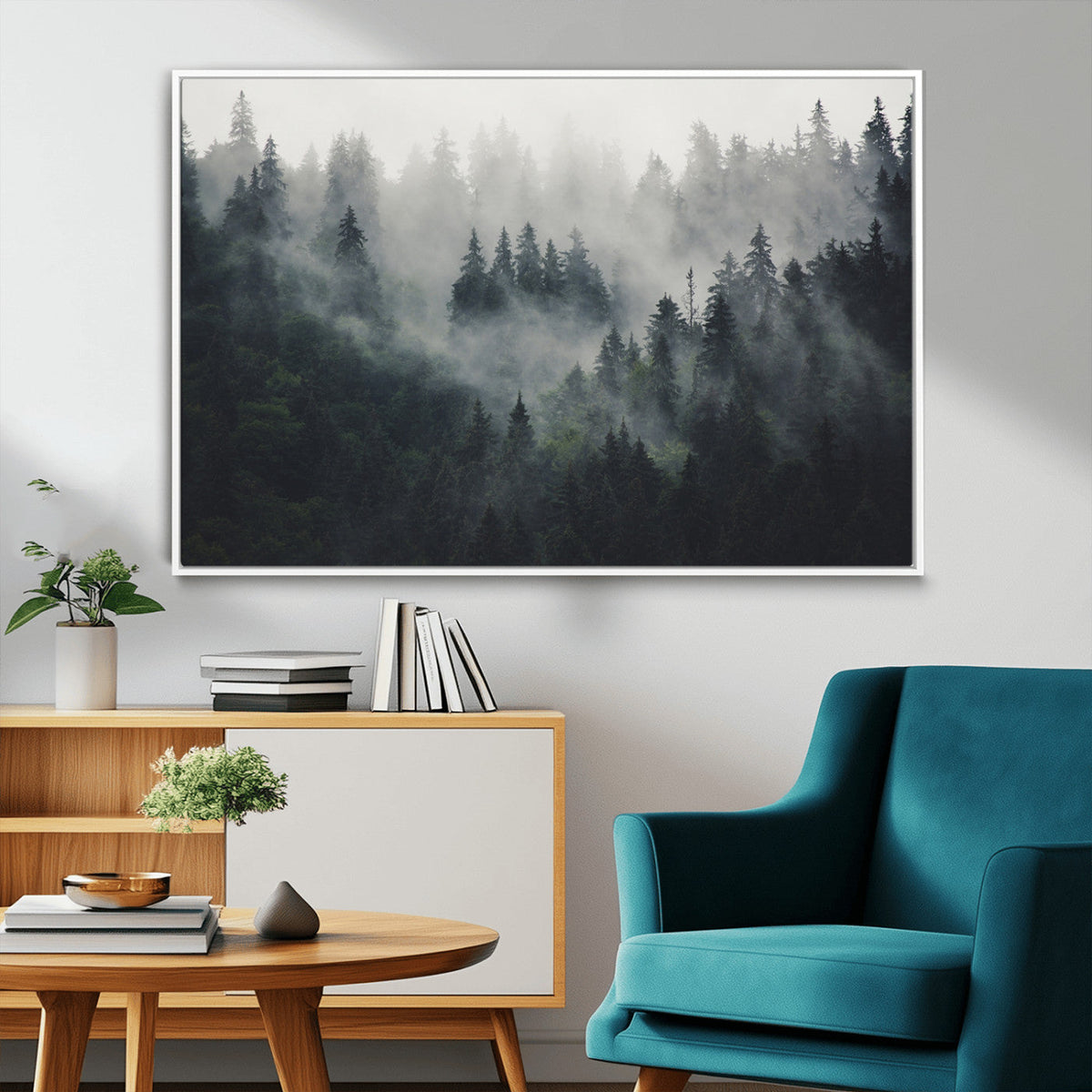 Nature Wall Decor - Serene Triptych Nature Print – Woodland