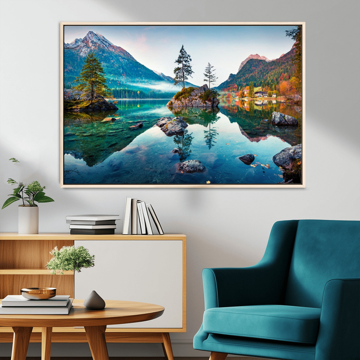 Crystal Clear Lake Wall Art | Mountains Wall Art Canvas | 3