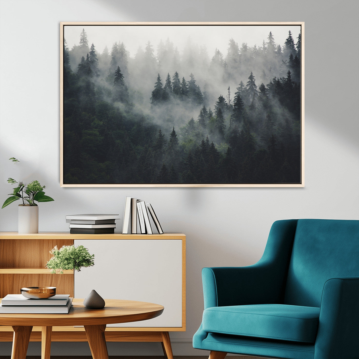 Nature Wall Decor - Serene Triptych Nature Print – Woodland