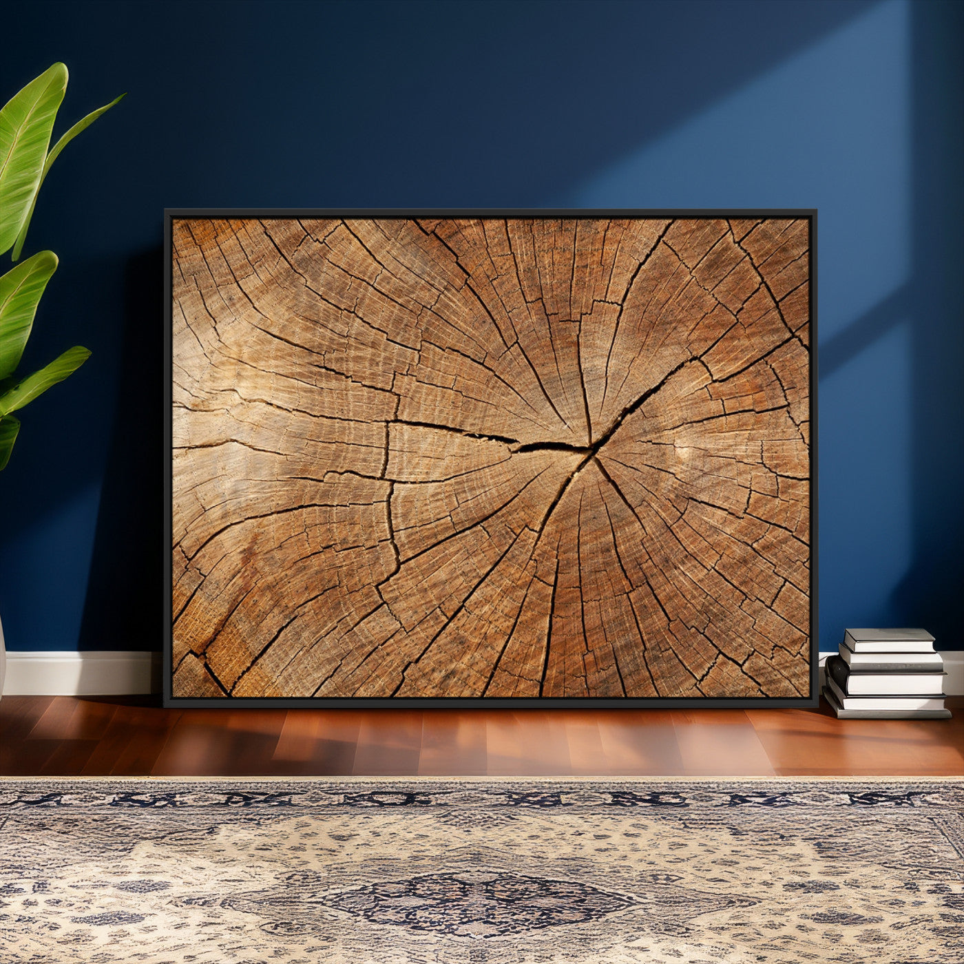 Tree Ring Canvas Art, Rustic Wood Grain Wall Art, Tree Slice