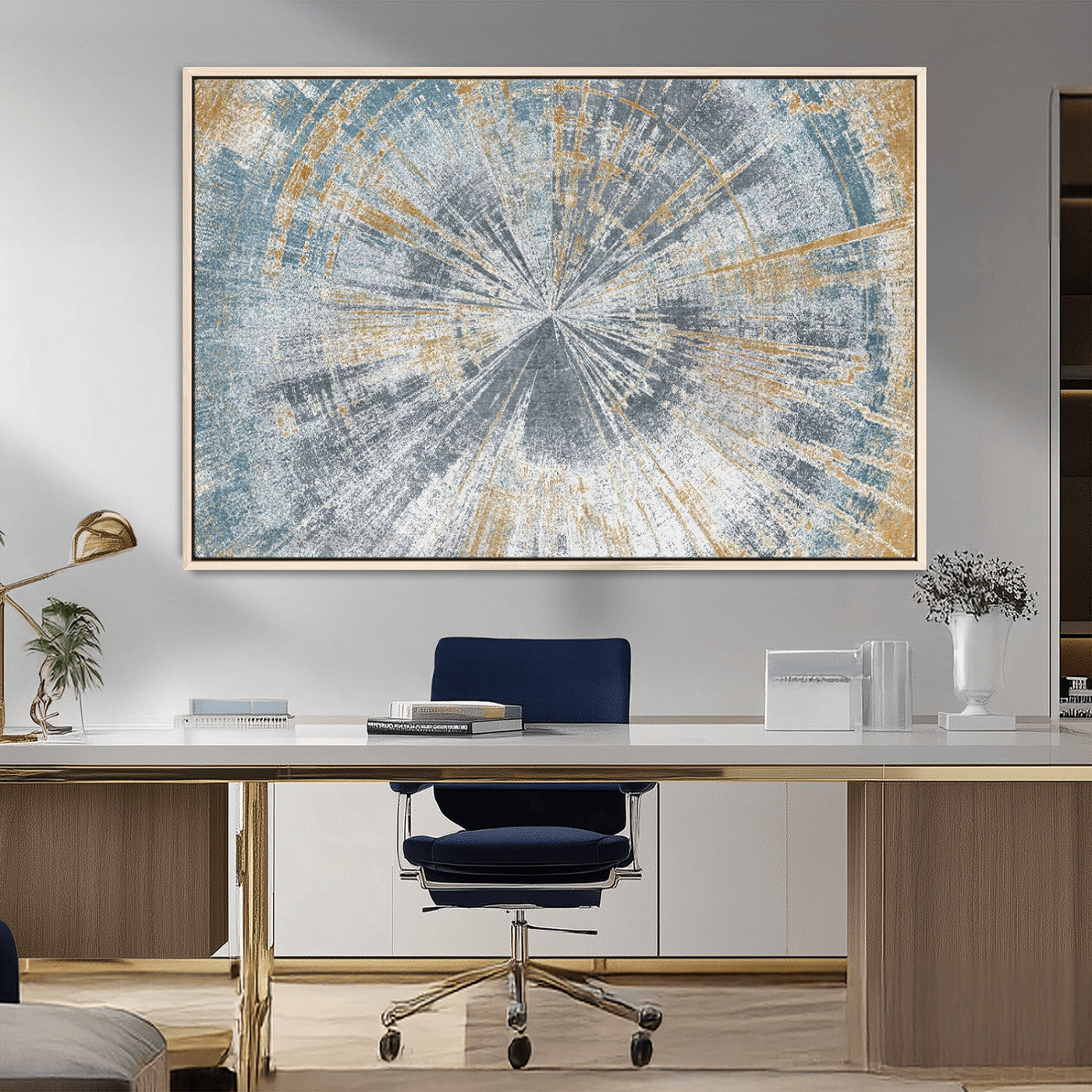 Radiant Abstract Wood Rings Canvas Art – Modern Triptych