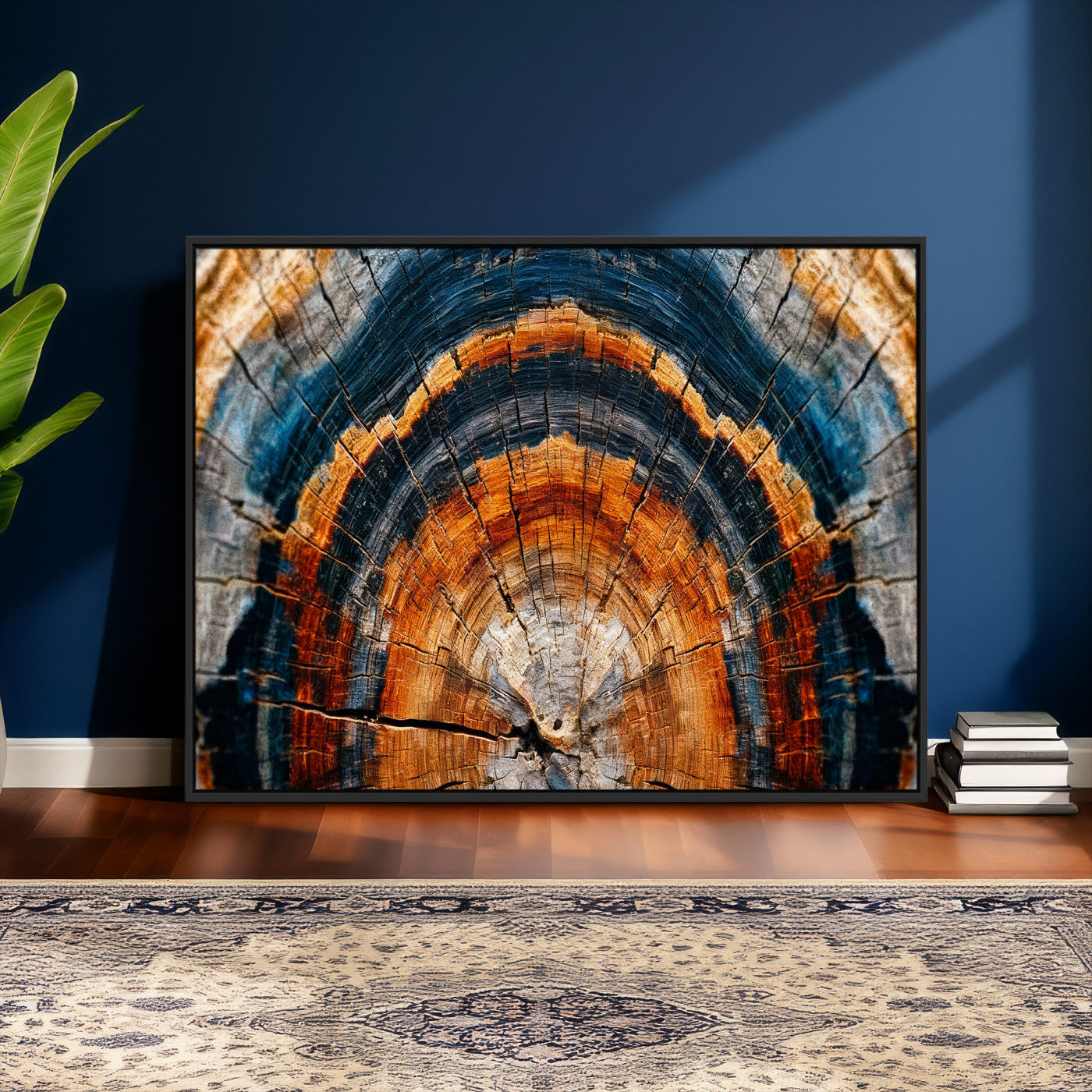 Abstract Wood Grain Canvas Print, Tree Ring Pattern Wall