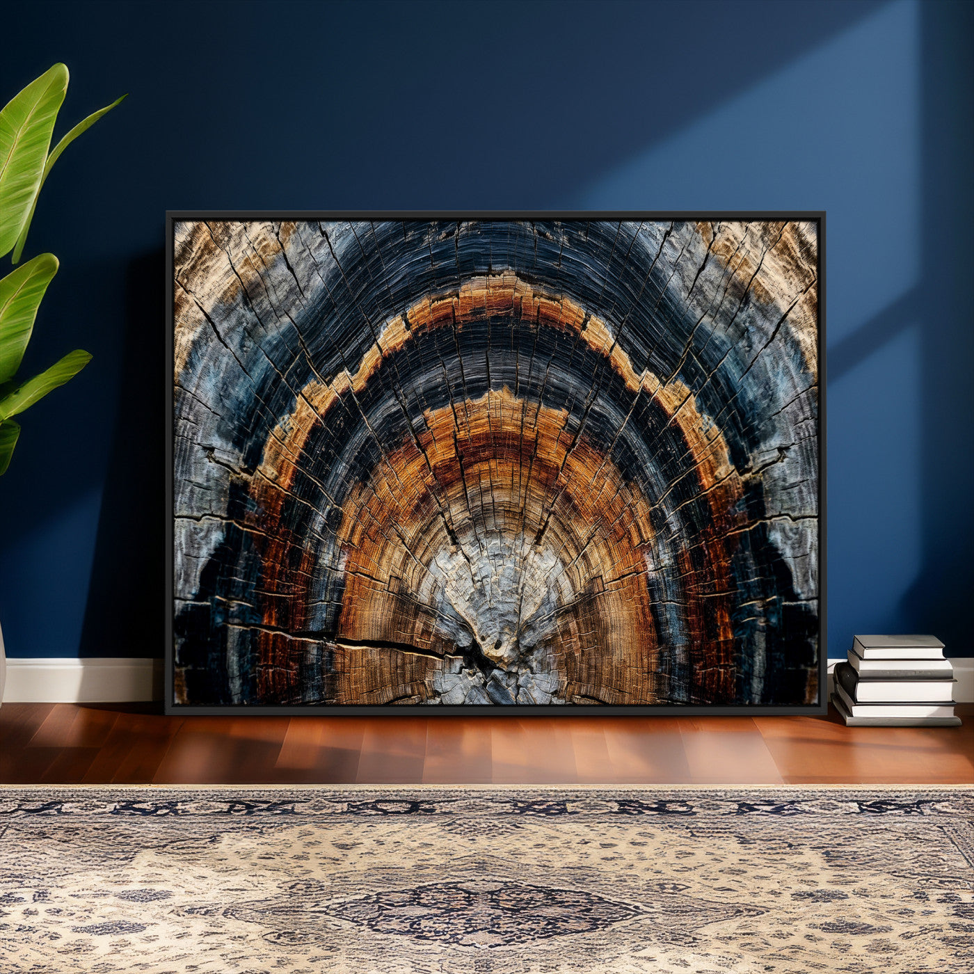 Abstract Wood Grain Canvas Print, Tree Ring Pattern Wall