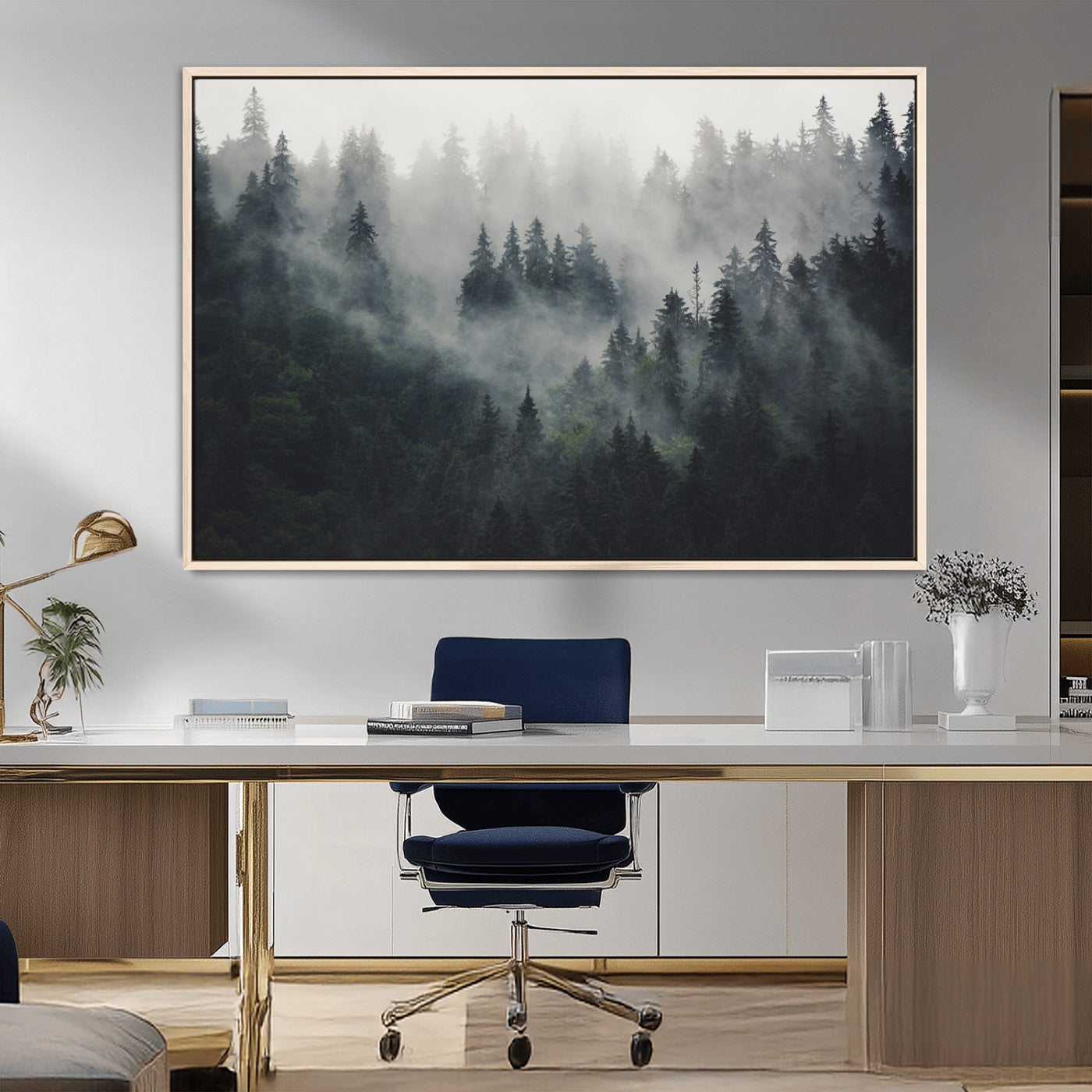 Nature Wall Decor - Serene Triptych Nature Print – Woodland
