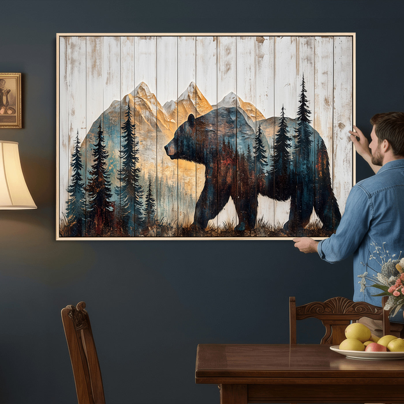 Rustic Bear Wall Art - Grizzly 399 Bear Wall Art - Mountain