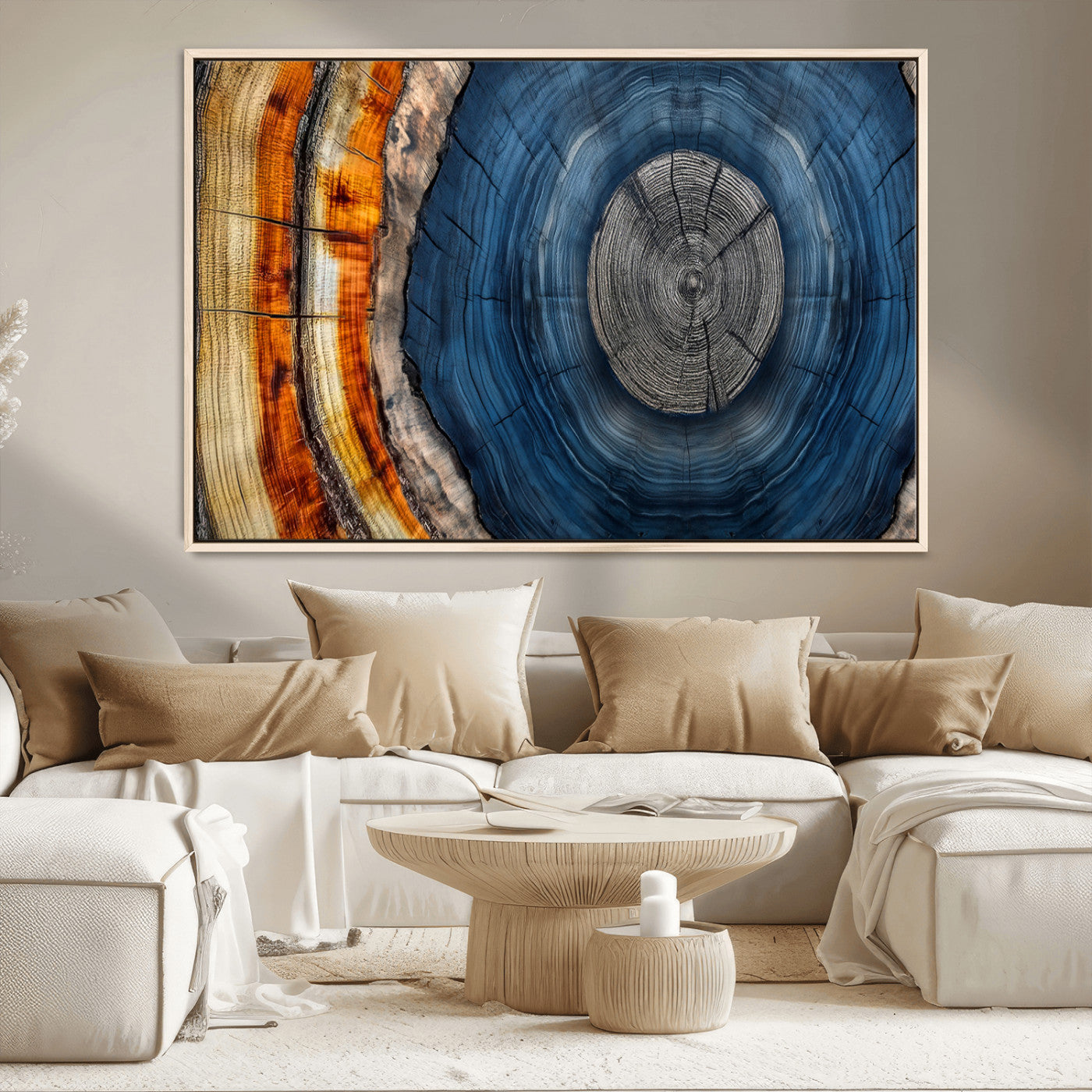 Abstract Tree Rings Wall Art Canvas Print – Modern Wood