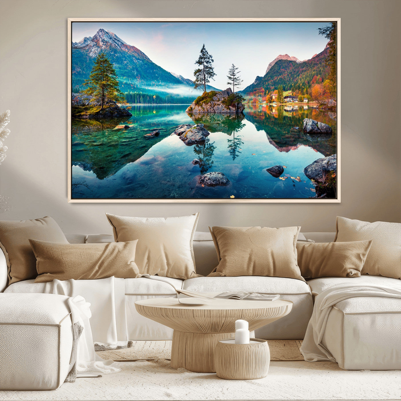Crystal Clear Lake Wall Art | Mountains Wall Art Canvas | 3