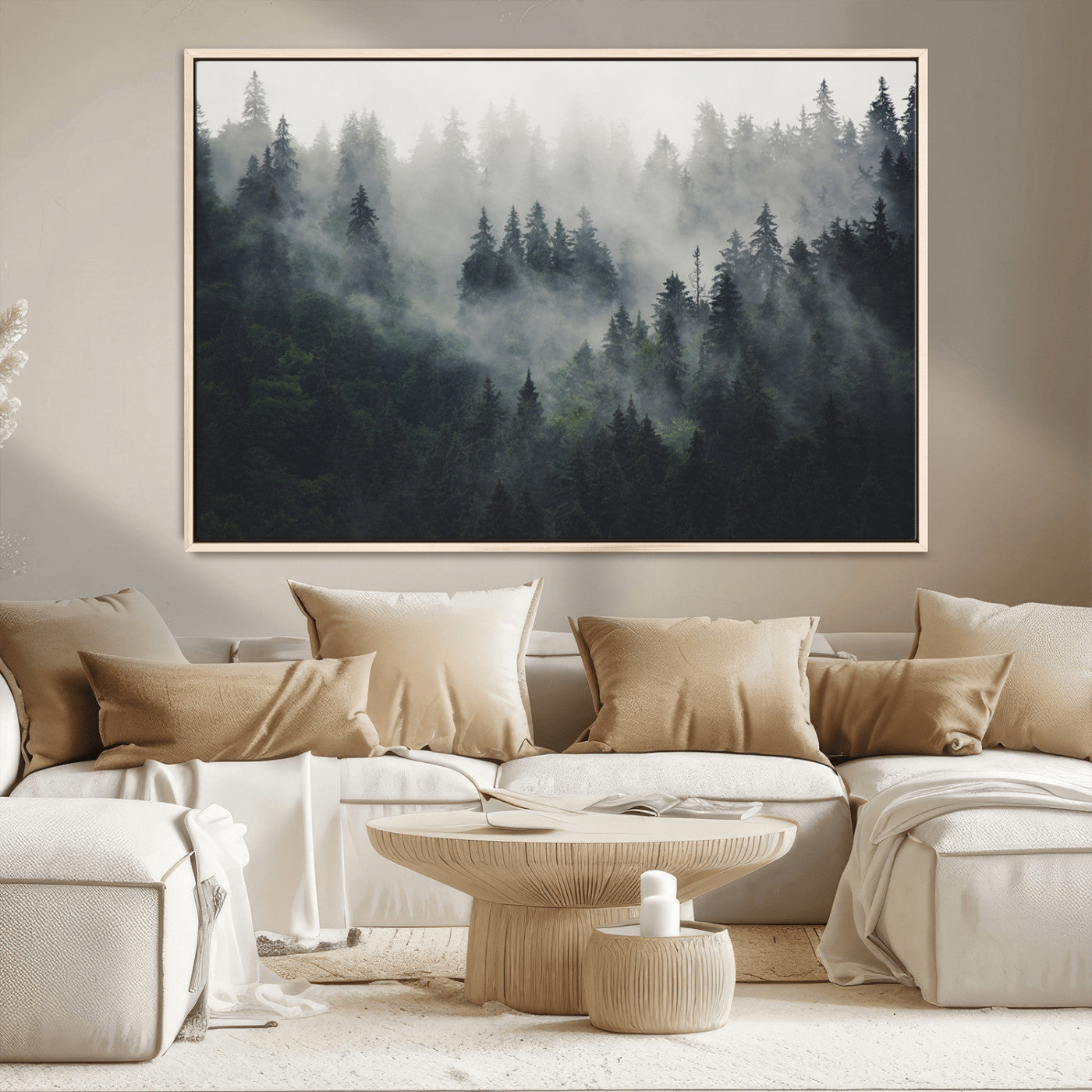 Nature Wall Decor - Serene Triptych Nature Print – Woodland