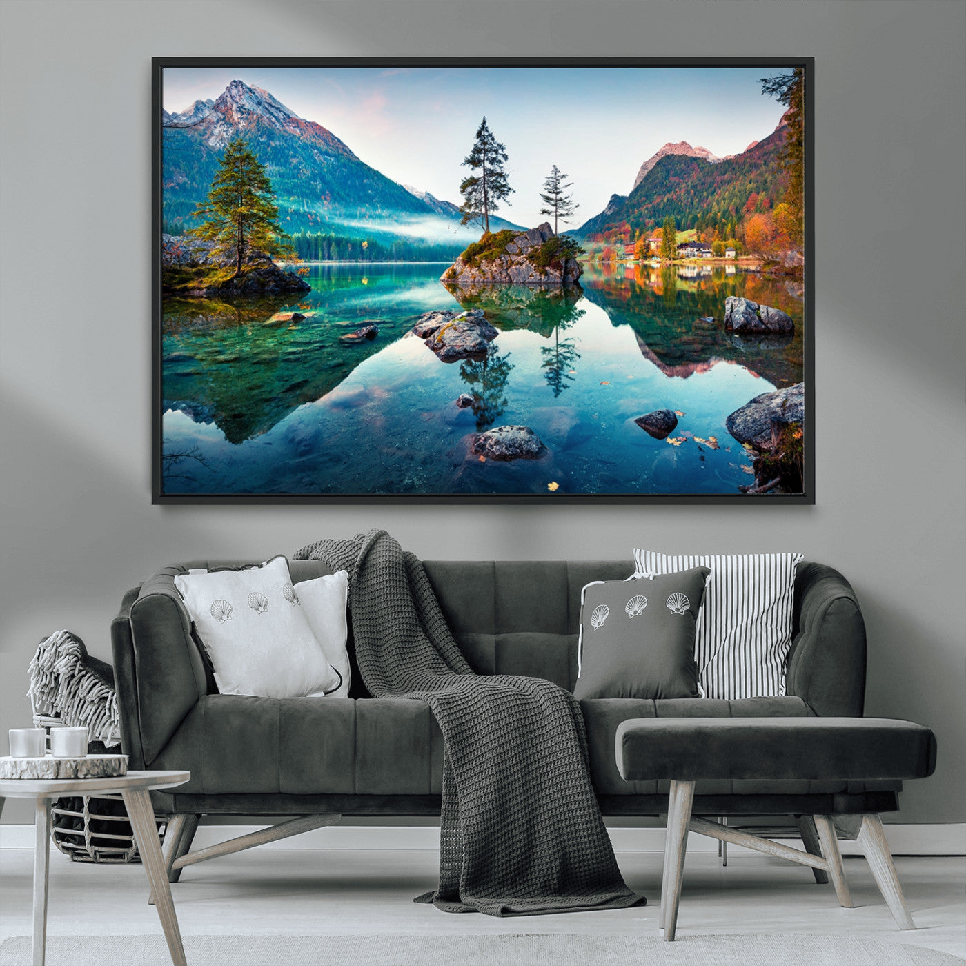 Crystal Clear Lake Wall Art | Mountains Wall Art Canvas | 3