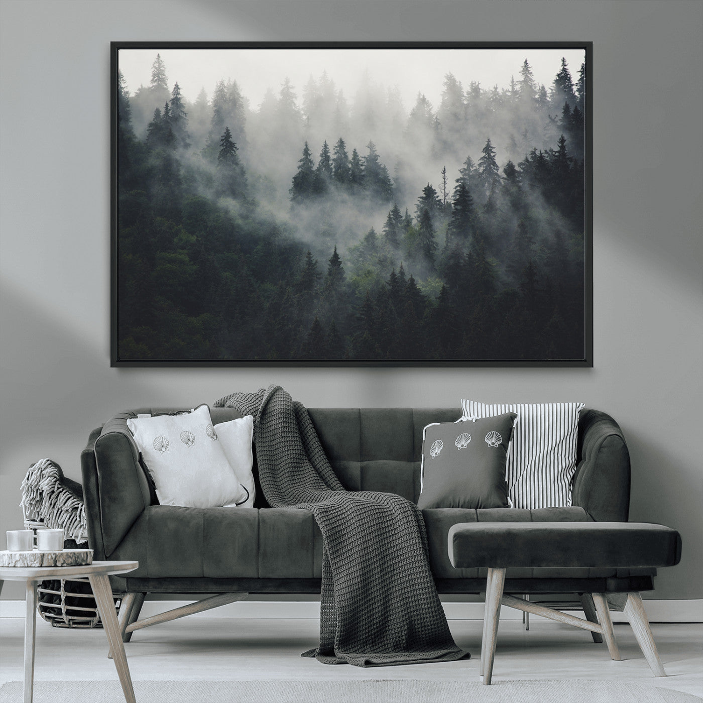 Nature Wall Decor - Serene Triptych Nature Print – Woodland