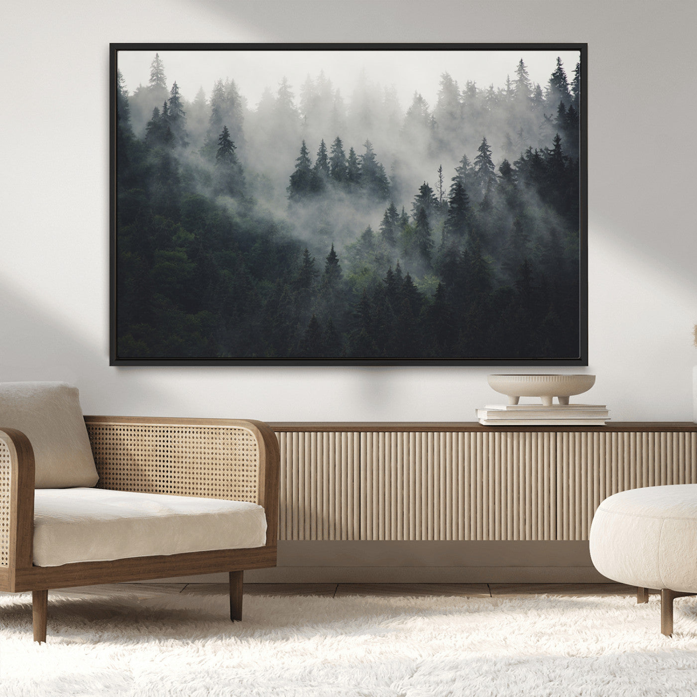 Nature Wall Decor - Serene Triptych Nature Print – Woodland