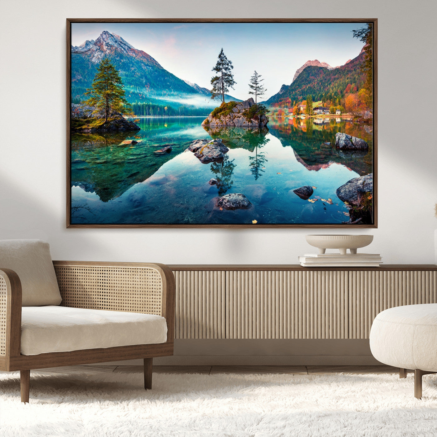 Crystal Clear Lake Wall Art | Mountains Wall Art Canvas | 3