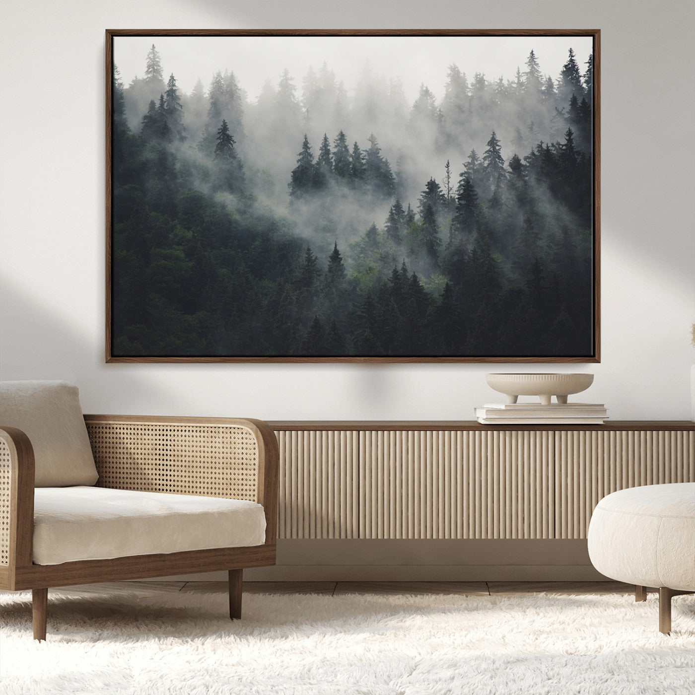 Nature Wall Decor - Serene Triptych Nature Print – Woodland