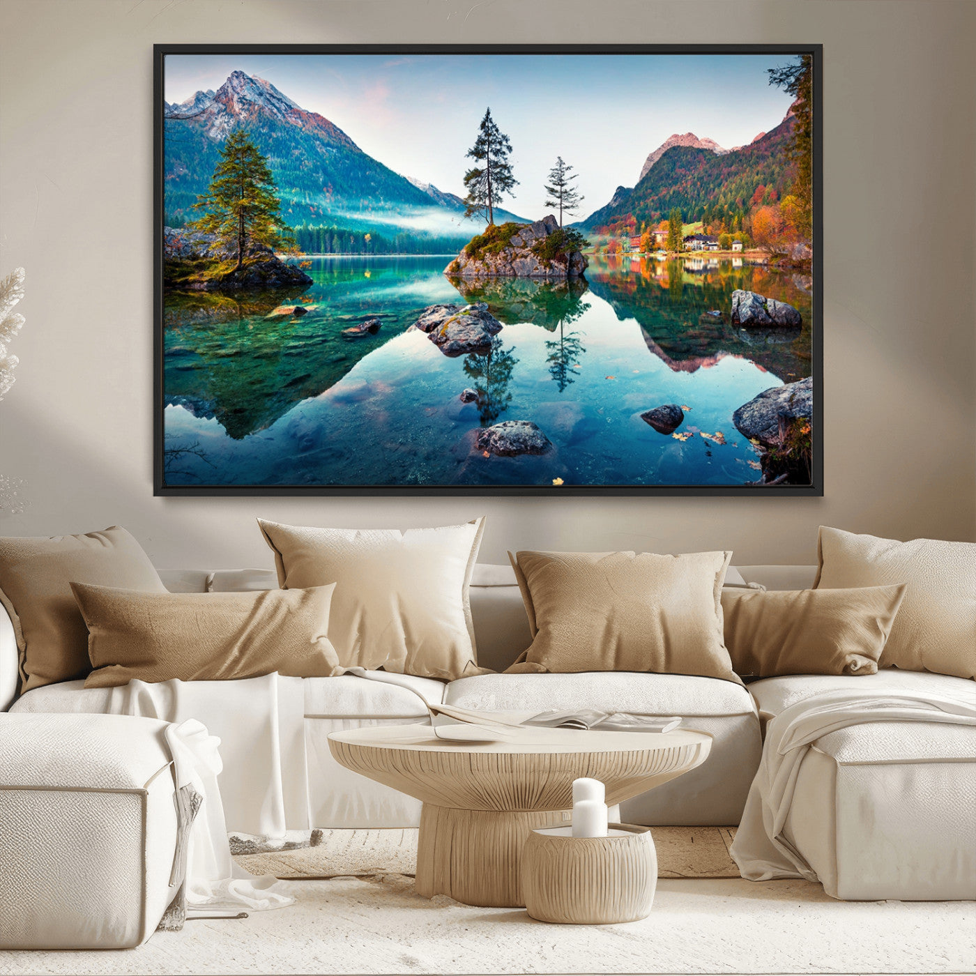 Crystal Clear Lake Wall Art | Mountains Wall Art Canvas | 3