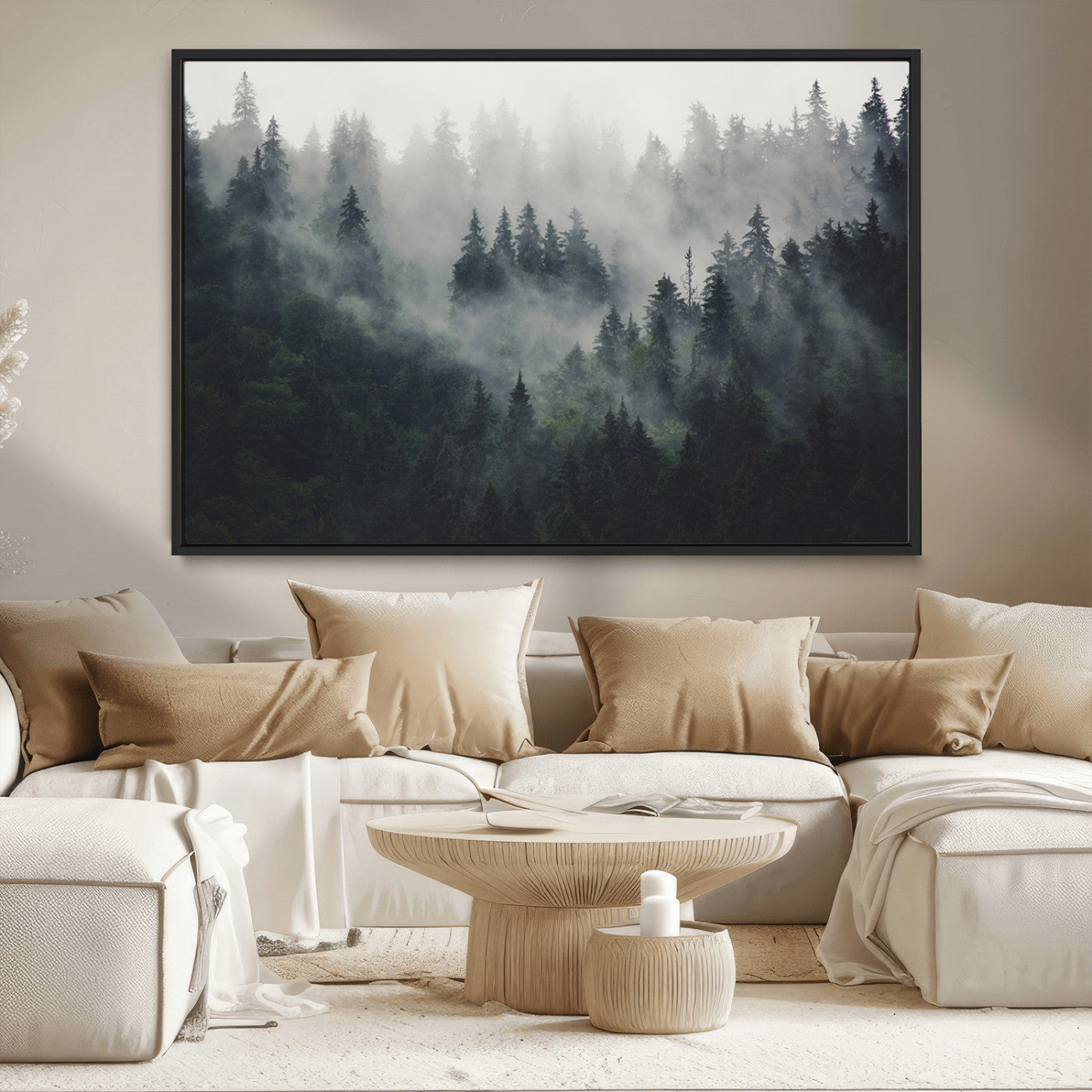 Nature Wall Decor - Serene Triptych Nature Print – Woodland