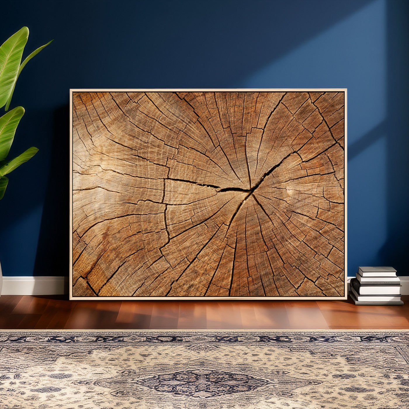 Tree Ring Canvas Art, Rustic Wood Grain Wall Art, Tree Slice