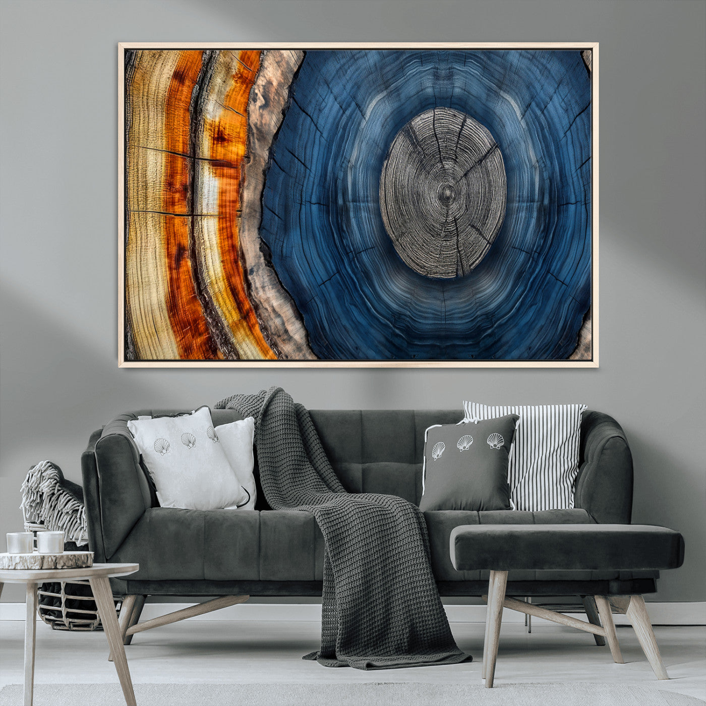 Abstract Tree Rings Wall Art Canvas Print – Modern Wood