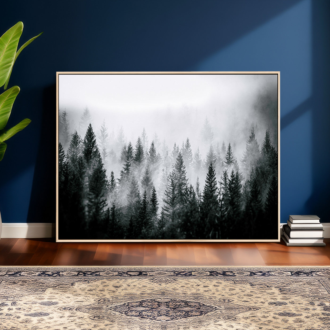 Foggy Forest Wall Art Canvas Print – Mountain Woodland
