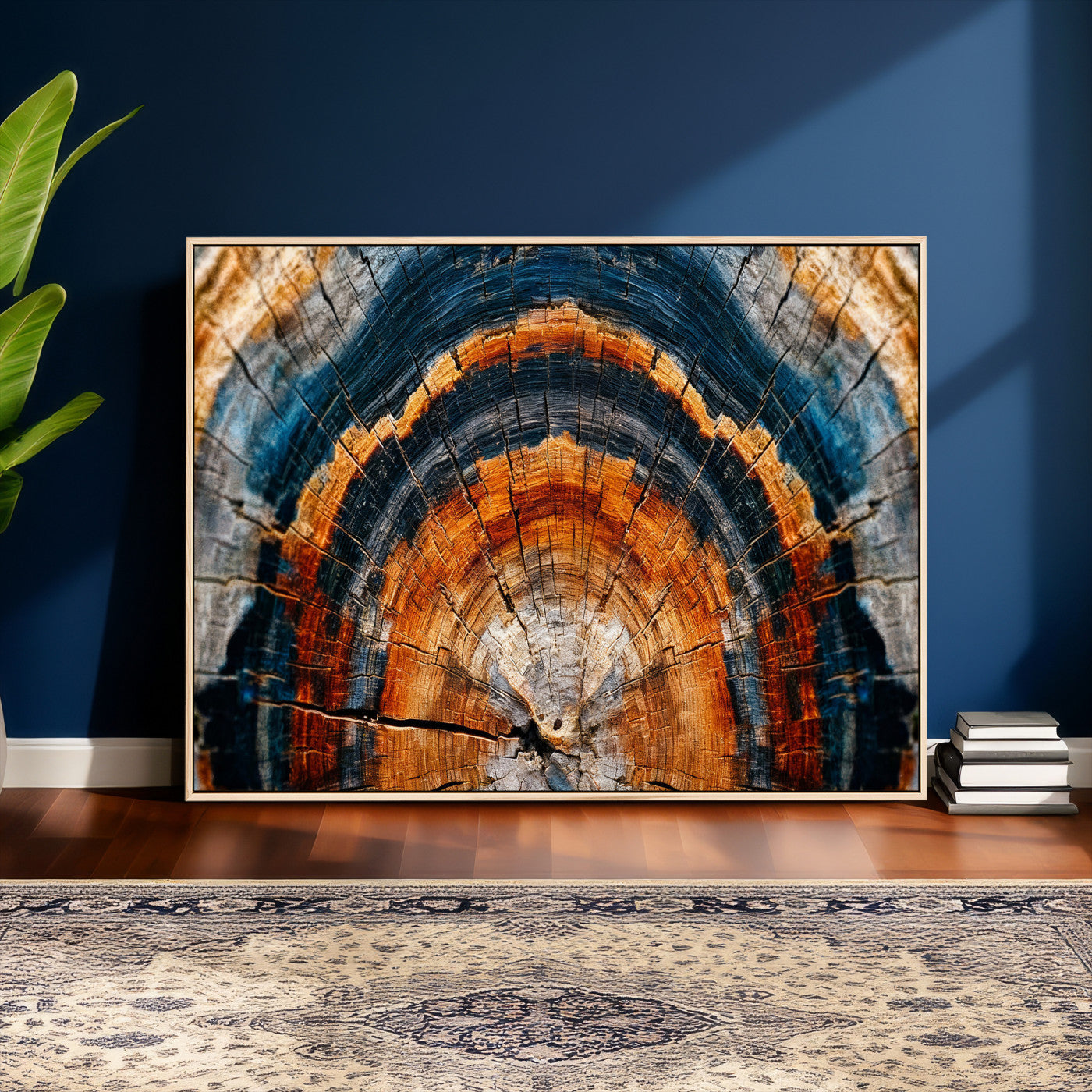 Abstract Wood Grain Canvas Print, Tree Ring Pattern Wall